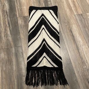 Elegant Mid Skirt with Fringe